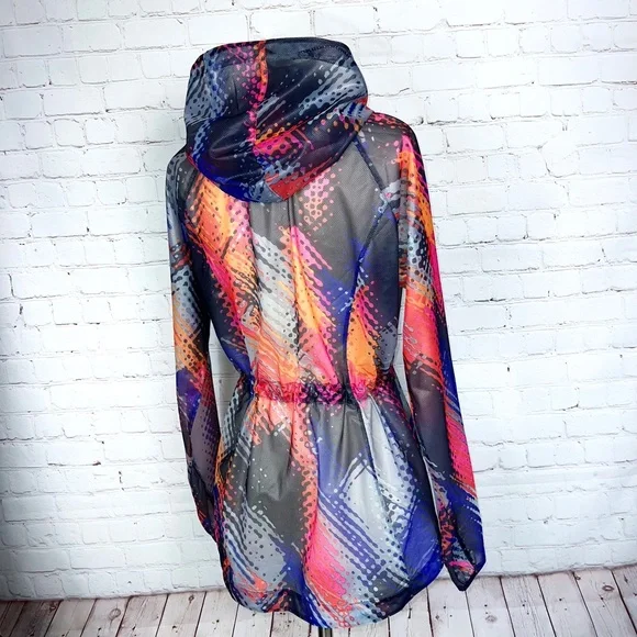 🚫SOLD! •🏃♀️NWOT |•ATHLETA•| Lava Hype Run Multicolor Jacket 🏃♀️ - Picture 6 of 16